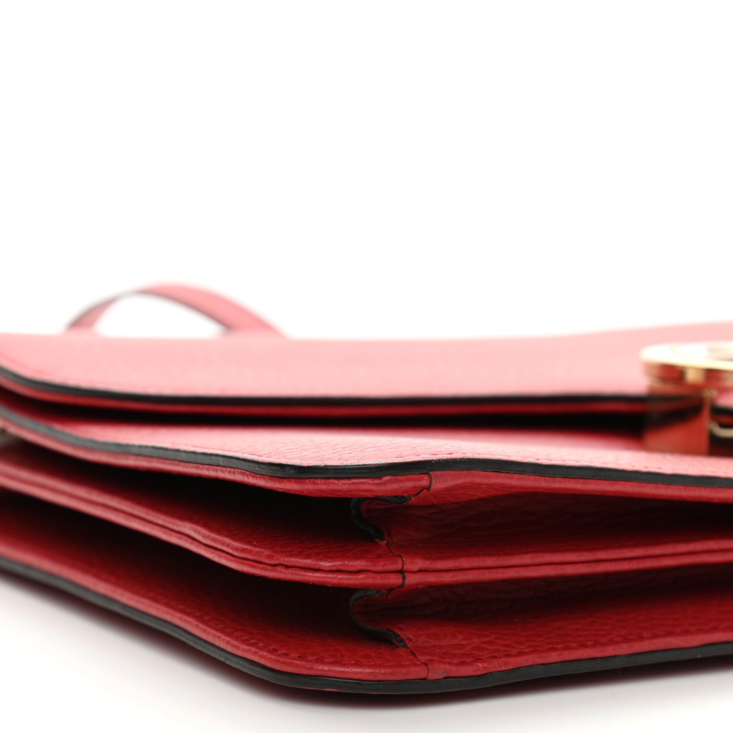 Gucci Dollar Calfskin Interlocking G Shoulder Bag Red 9 of 10