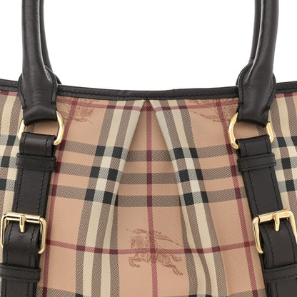 Burberry Haymarket Check Small Northfield Tote Chocolate 9 of 14
