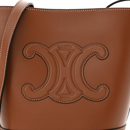 Celine Smooth Calfskin Small Cuir Triomphe Bucket Bag Tan 8 of 11