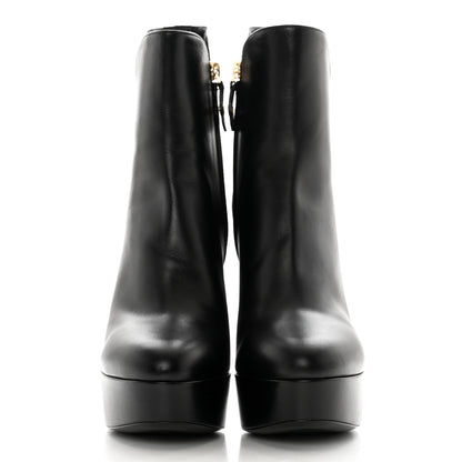 Louis Vuitton Calfskin Monogram Afterglow Platform Ankle Boots 39 Black 2 of 9