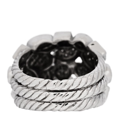 David Yurman Sterling Silver Diamond Confetti Ring 60 9 3 of 5