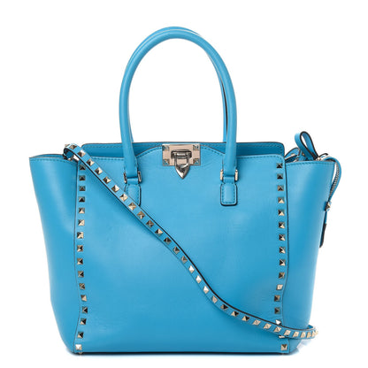 Valentino Garavani Vitello Rockstud Double Handle Tote Parrot 1 of 7