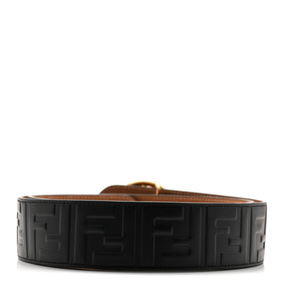 Fendi Calfskin F is Fendi FF 1974 Embossed Belt 85 34 Black 2 of 5