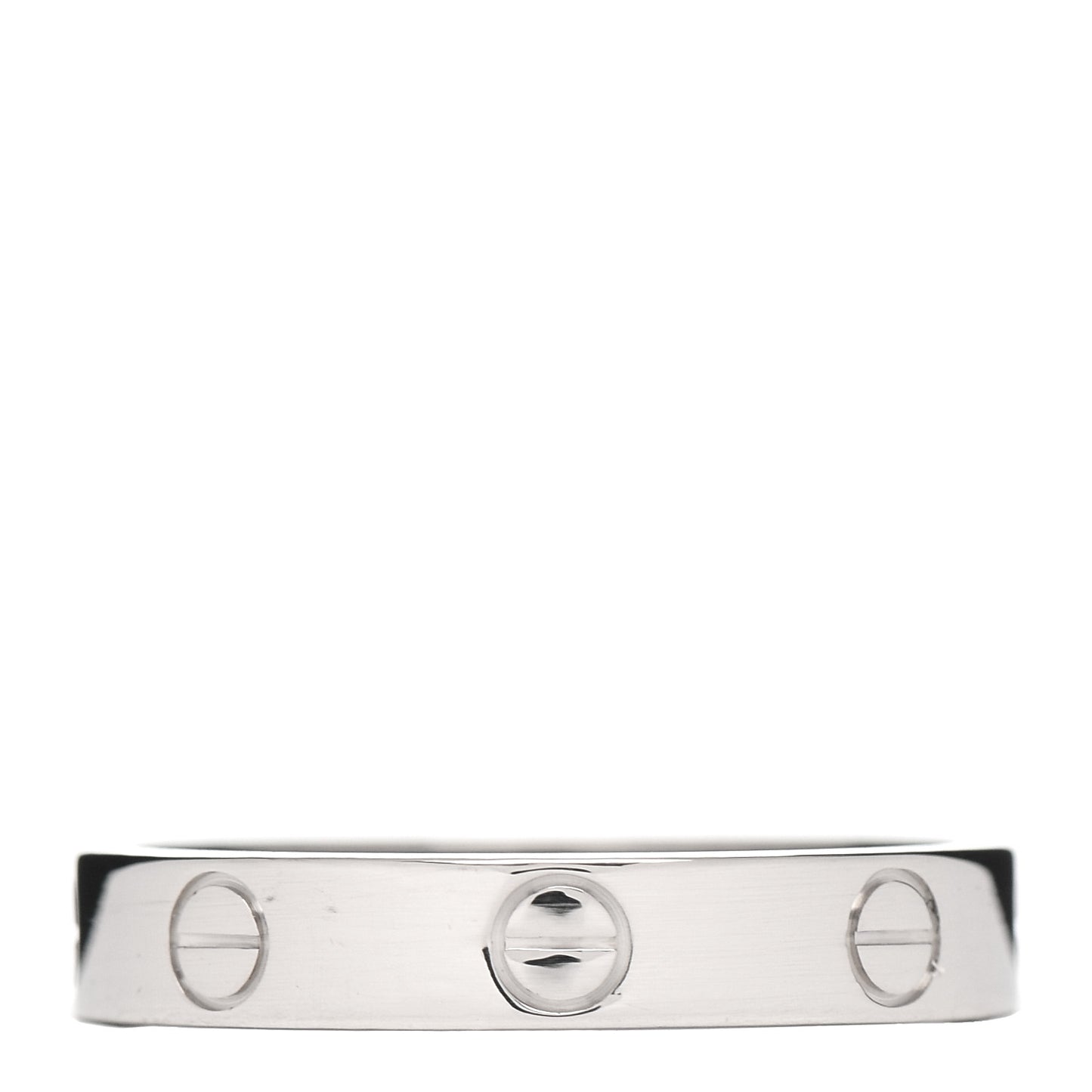 18K White Gold 3.5mm LOVE Wedding Band Ring 55 7.25