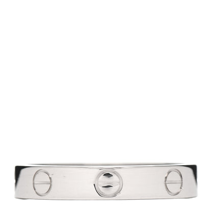 Cartier 18K White Gold 3.5mm LOVE Wedding Band Ring 55 7.25 3 of 4