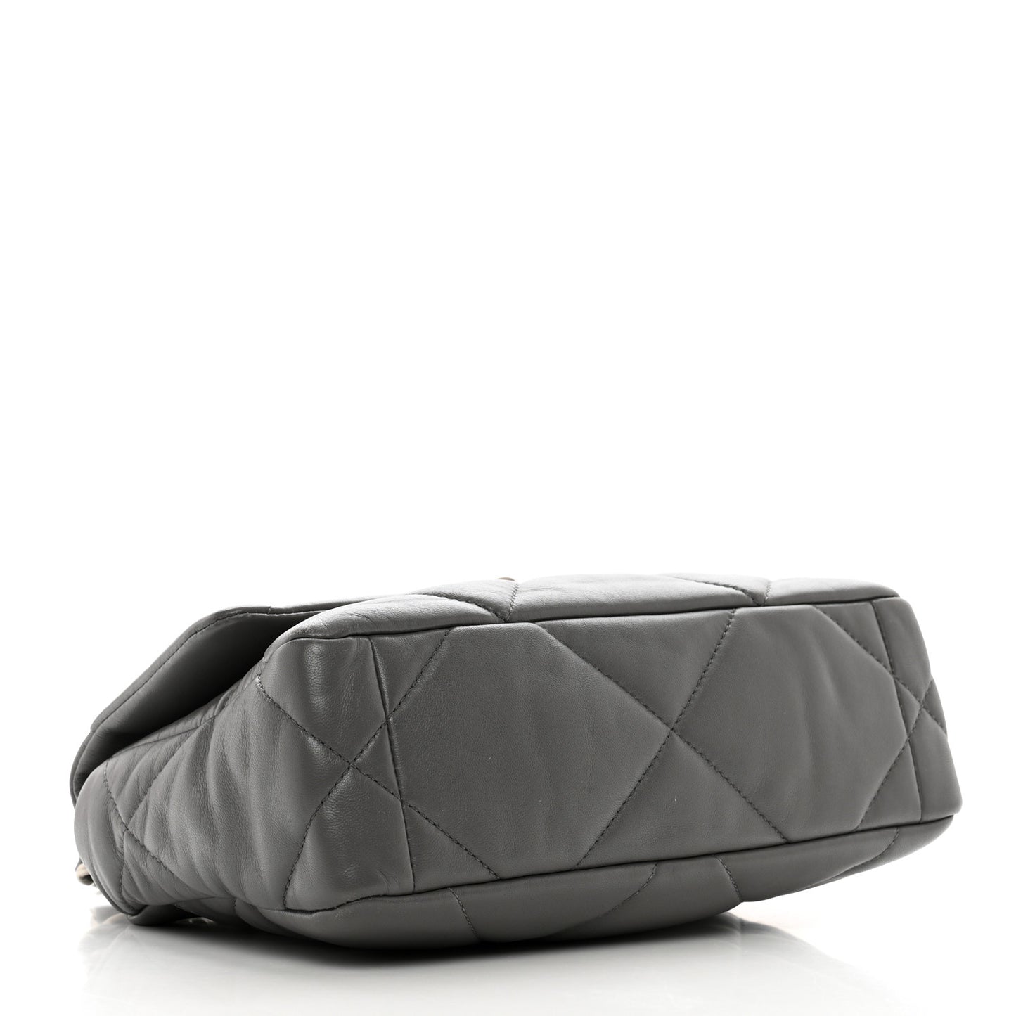 Lambskin Quilted Medium Chanel 19 Flap Dark Grey