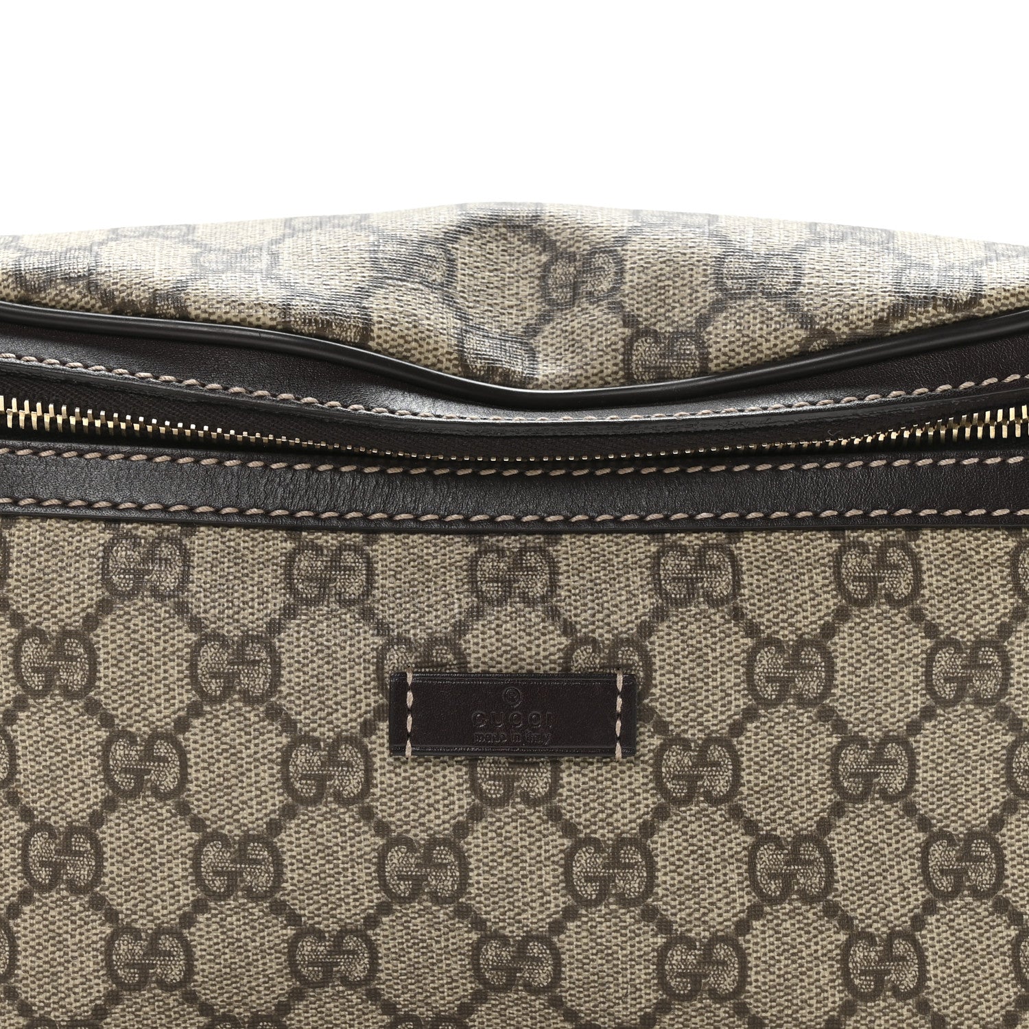 Gucci GG Supreme Monogram Belt Bag Dark Brown 7 of 9