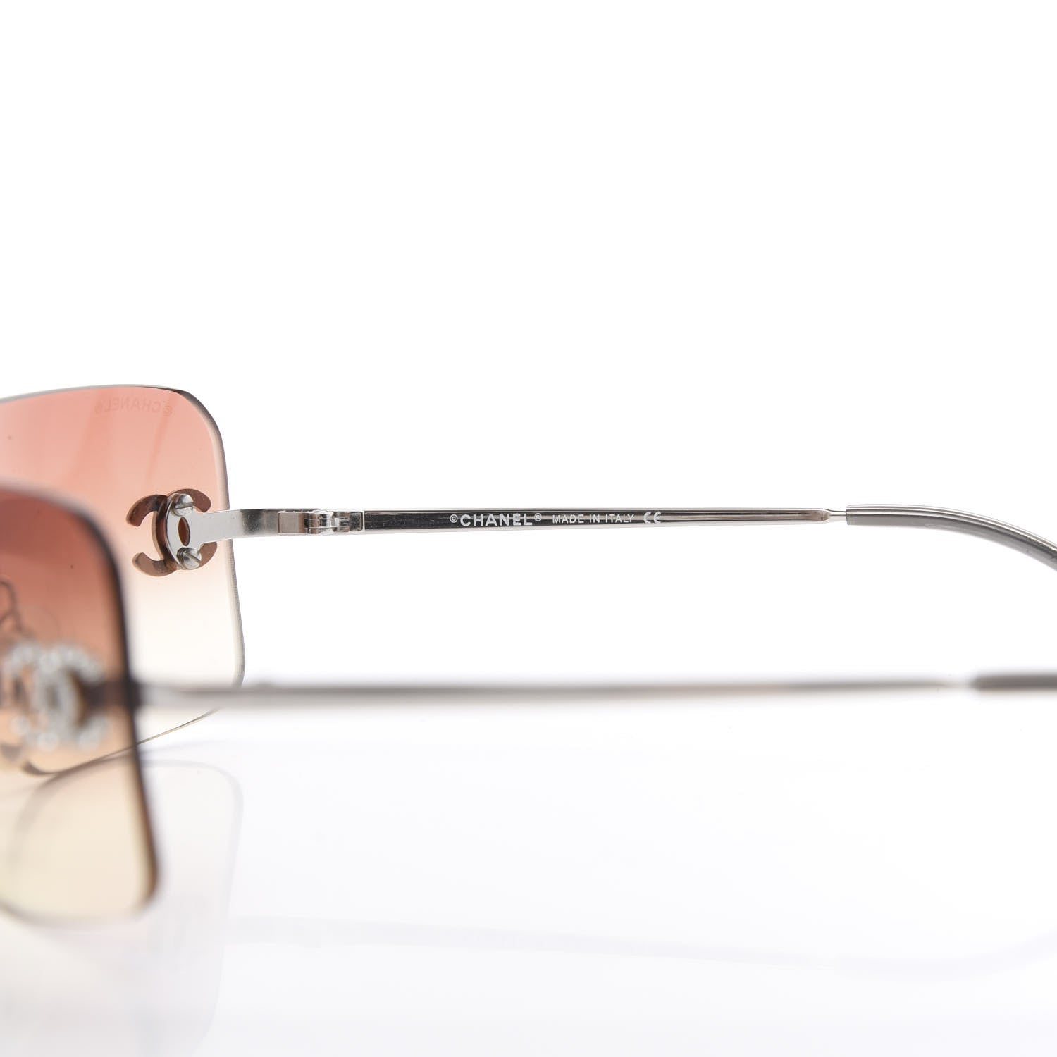 Chanel Metal Crystal CC Logo Sunglasses 4017-D Brown 6 of 8