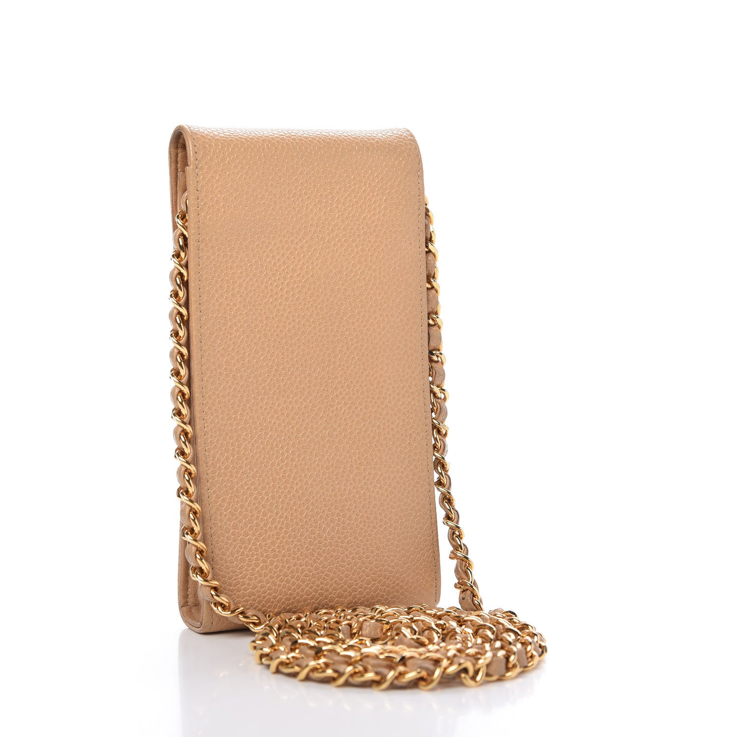 Chanel Caviar CC Phone Holder Crossbody Beige 3 of 10