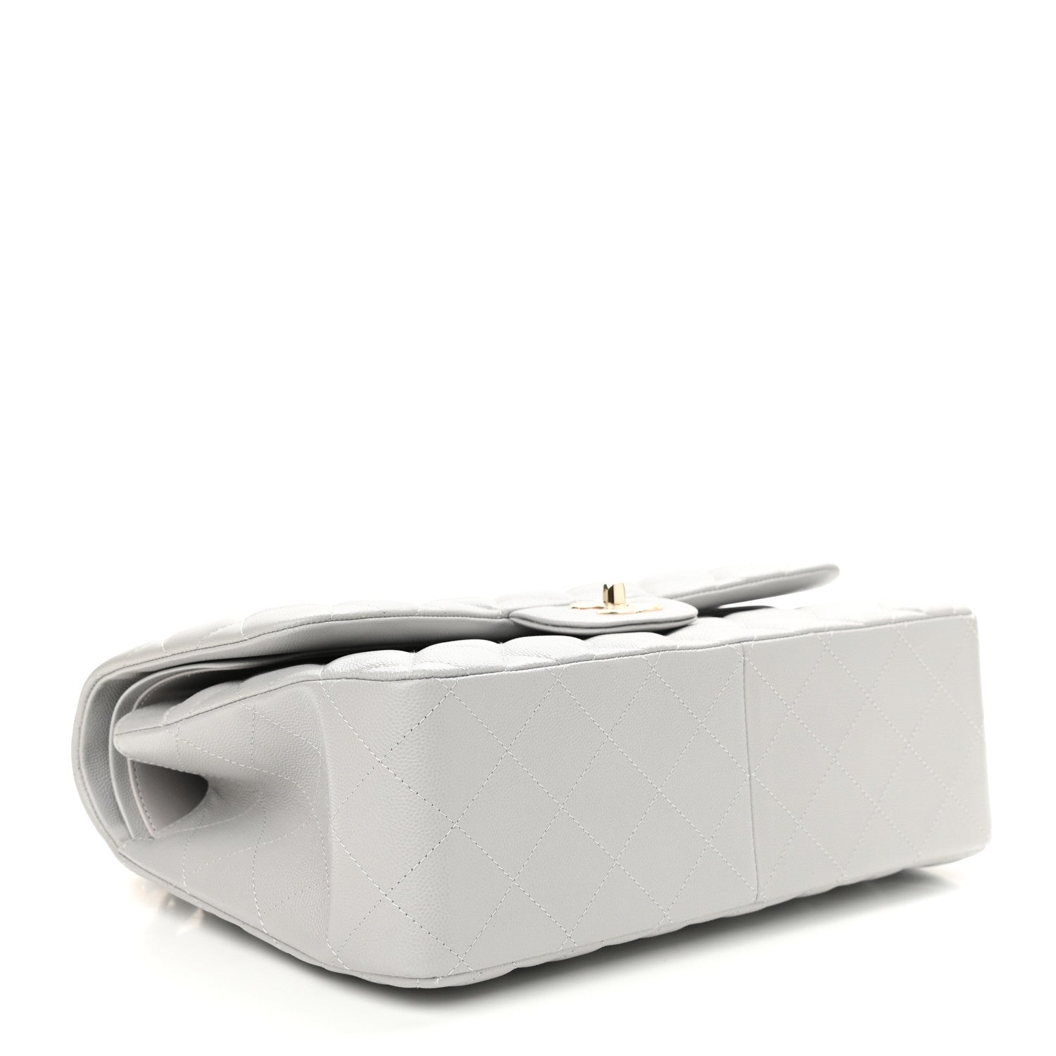 Chanel Caviar Quilted Jumbo Double Flap Grey 3 of 10