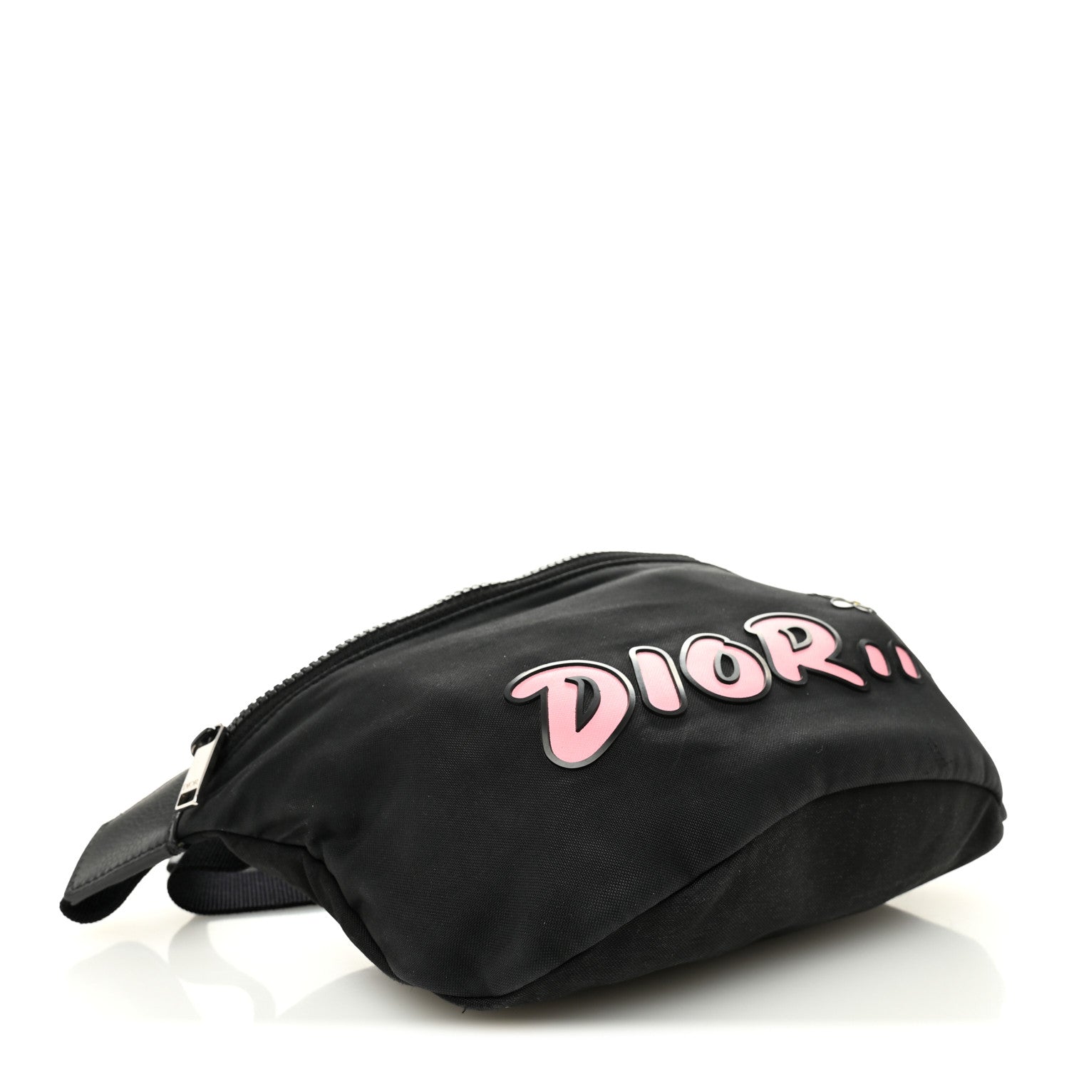 Christian Dior X KAWS Nylon Calfskin Bee Belt Bag Black 4 of 11
