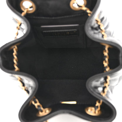 Chanel Calfskin Quilted CC Chain Bucket Backpack Black 5 of 10