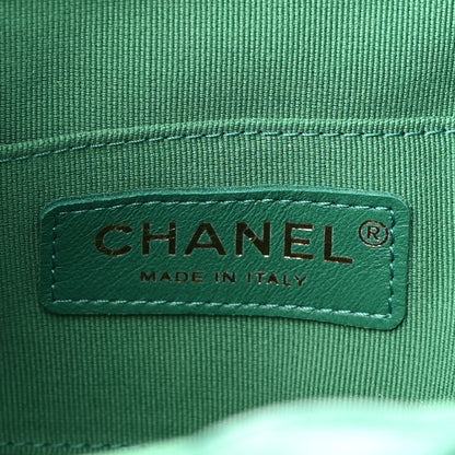 Chanel Lambskin Quilted Small Duma Drawstring Backpack Green 6 of 9