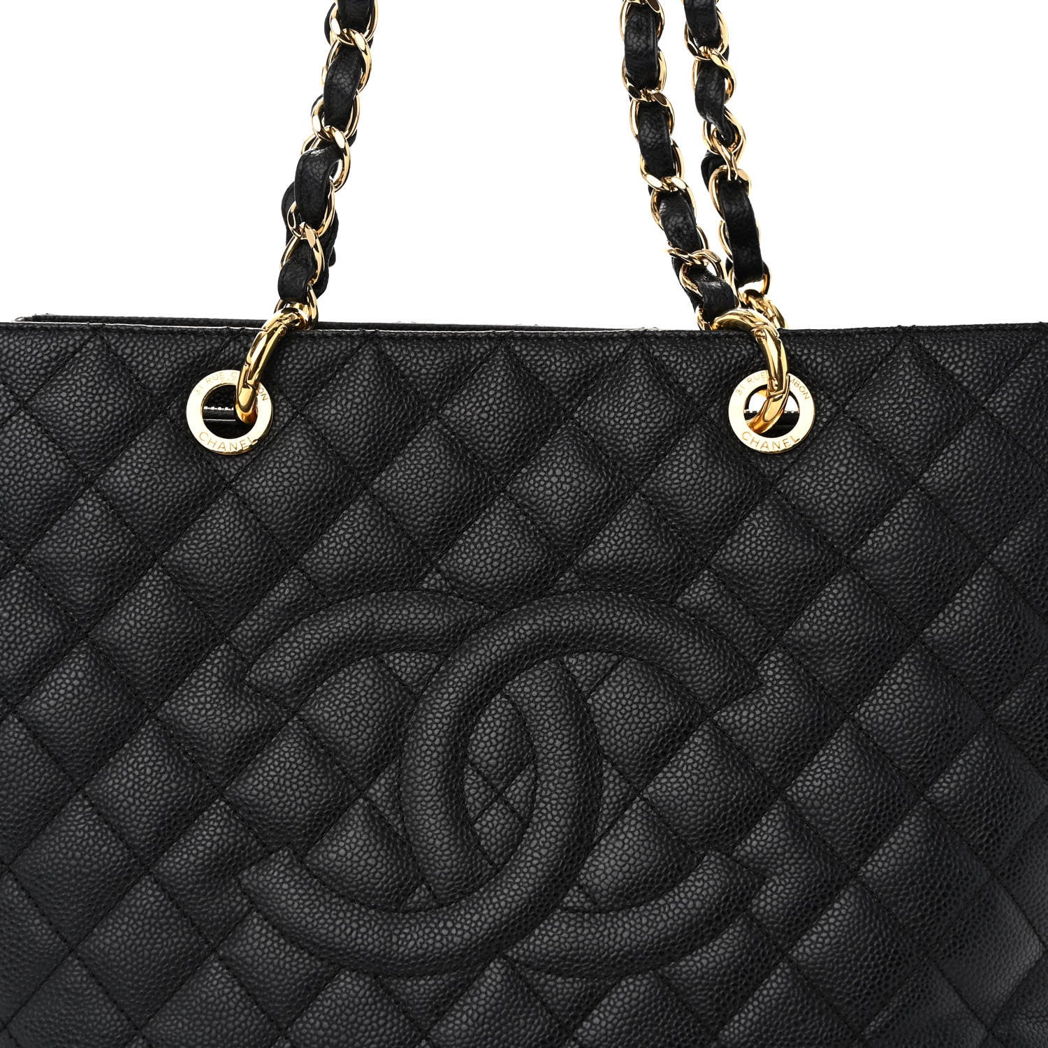 Chanel Caviar Quilted Grand Shopping Tote GST Black 8 of 11