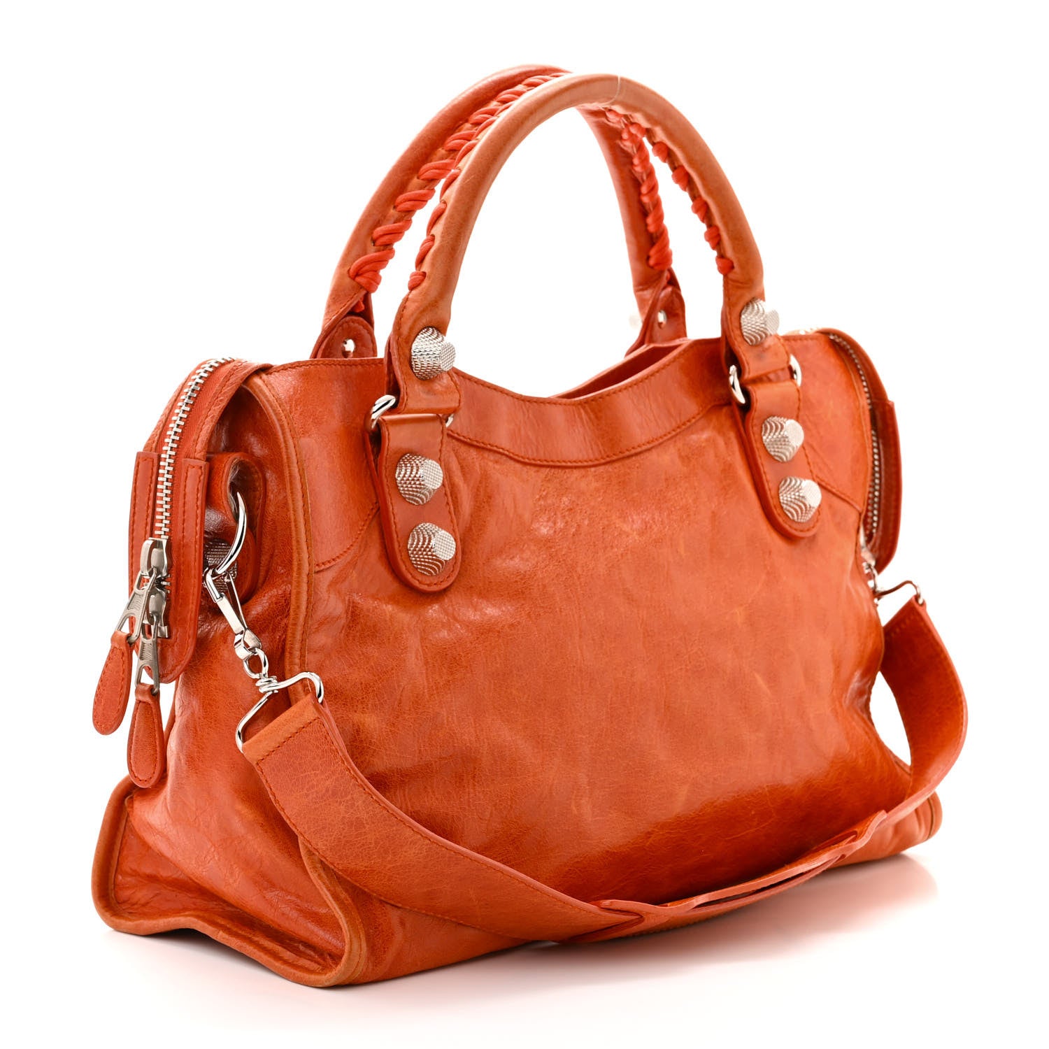 Balenciaga Agneau Giant 21 Silver Hardware City Mandarine 4 of 13