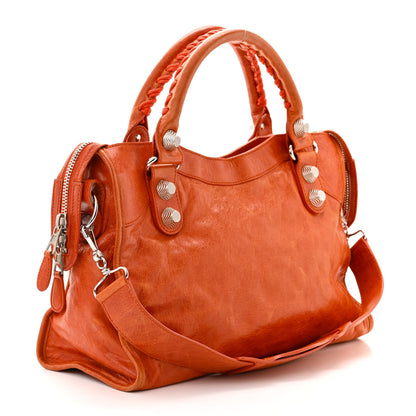 Balenciaga Agneau Giant 21 Silver Hardware City Mandarine 4 of 13