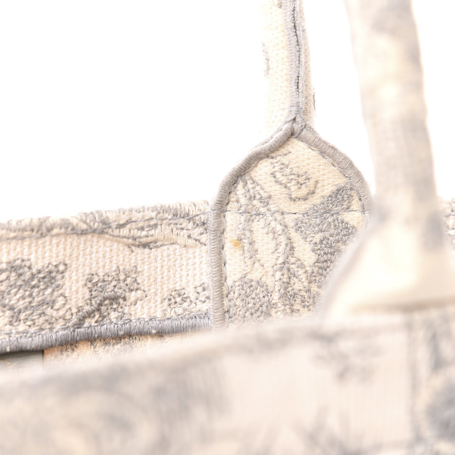 Christian Dior Canvas Embroidered Medium Dioriviera Toile De Jouy Book Tote Gray 8 of 12
