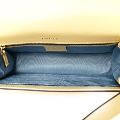 Gucci Textured Calfskin Small Torchon GG Ring Shoulder Bag Butter 4 of 4
