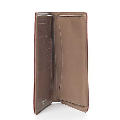 Chanel Lambskin Quilted Yen Wallet Red 5 of 11