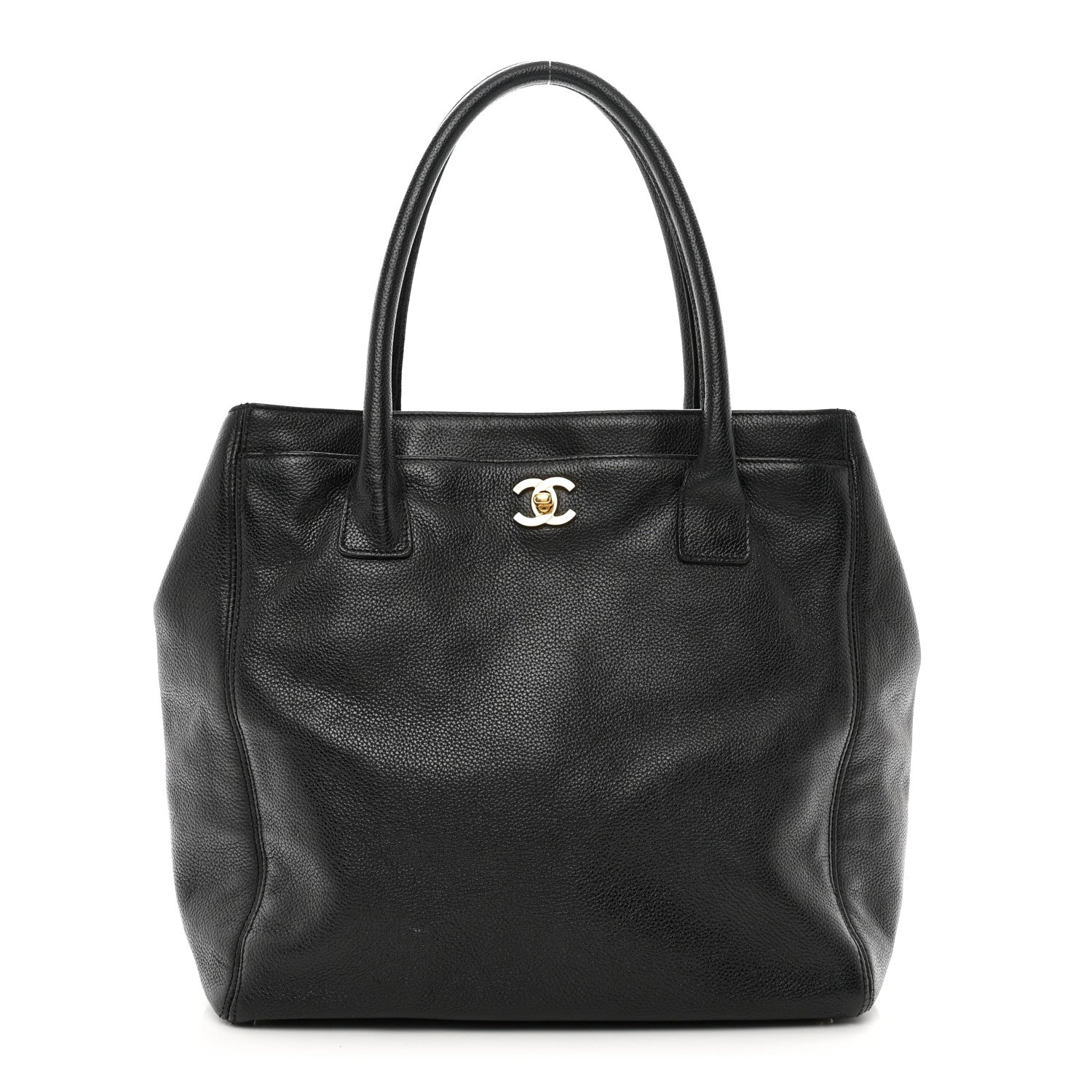 Chanel Calfskin Tall Cerf Tote Black 1 of 11