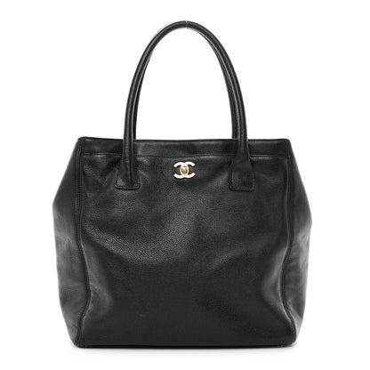 Chanel Calfskin Tall Cerf Tote Black 1 of 11