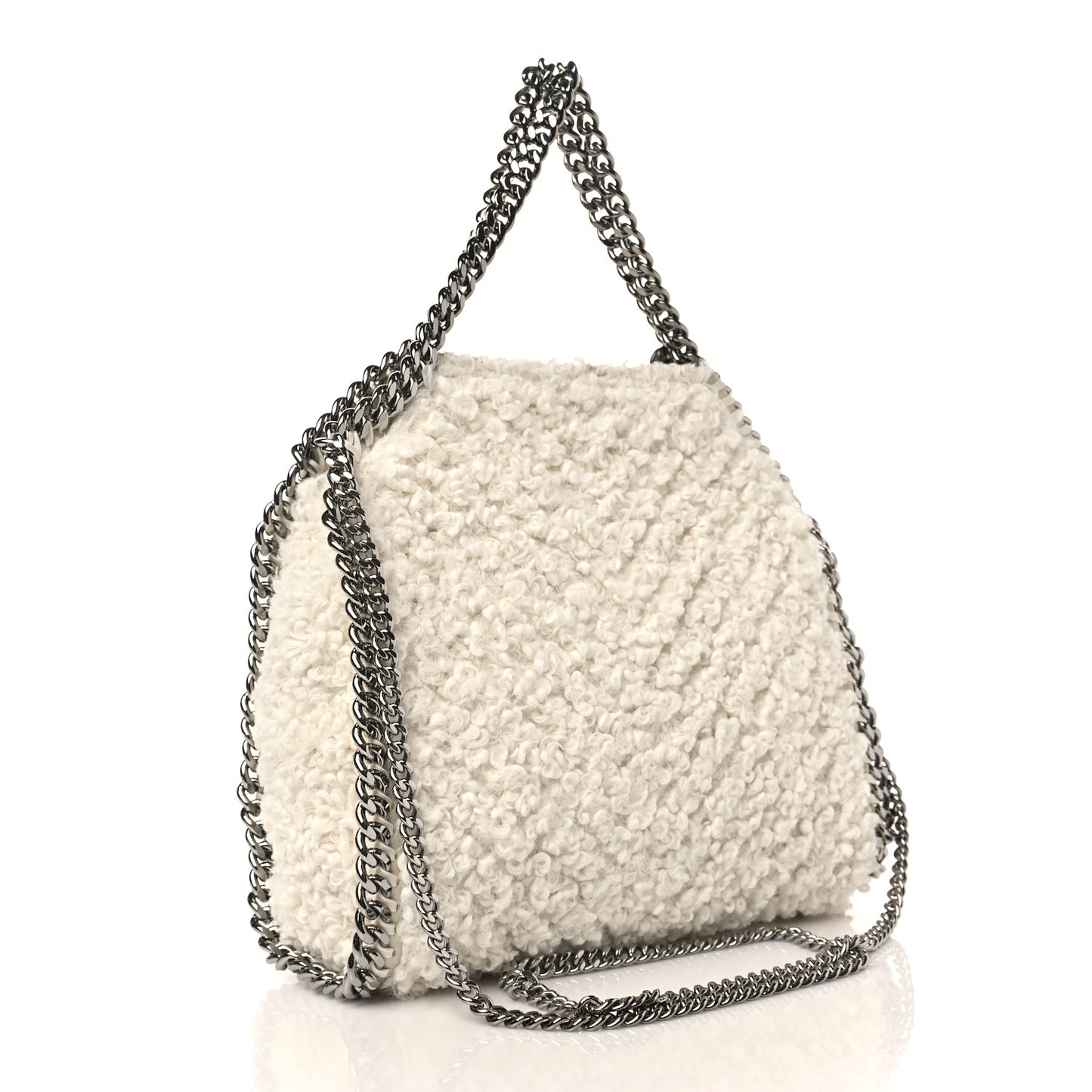 Eco Shearling Mini Falabella Tote Ivory