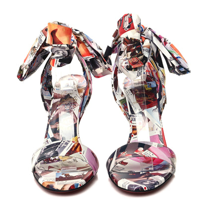 Christian Louboutin Silk Crosse Du Desert 100 Sandals 39 Multicolor 2 of 8