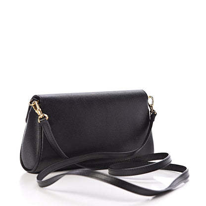 Fendi Vitello Elite Flap Crossbody Bag Black 3 of 11