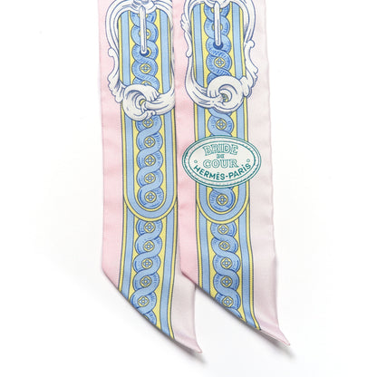 Hermes Silk Bride De Cour Twilly Rose Pale Ciel 2 of 4