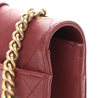 Chanel Sheepskin Stitched Chain Large Flap Bag Red 14 of 14