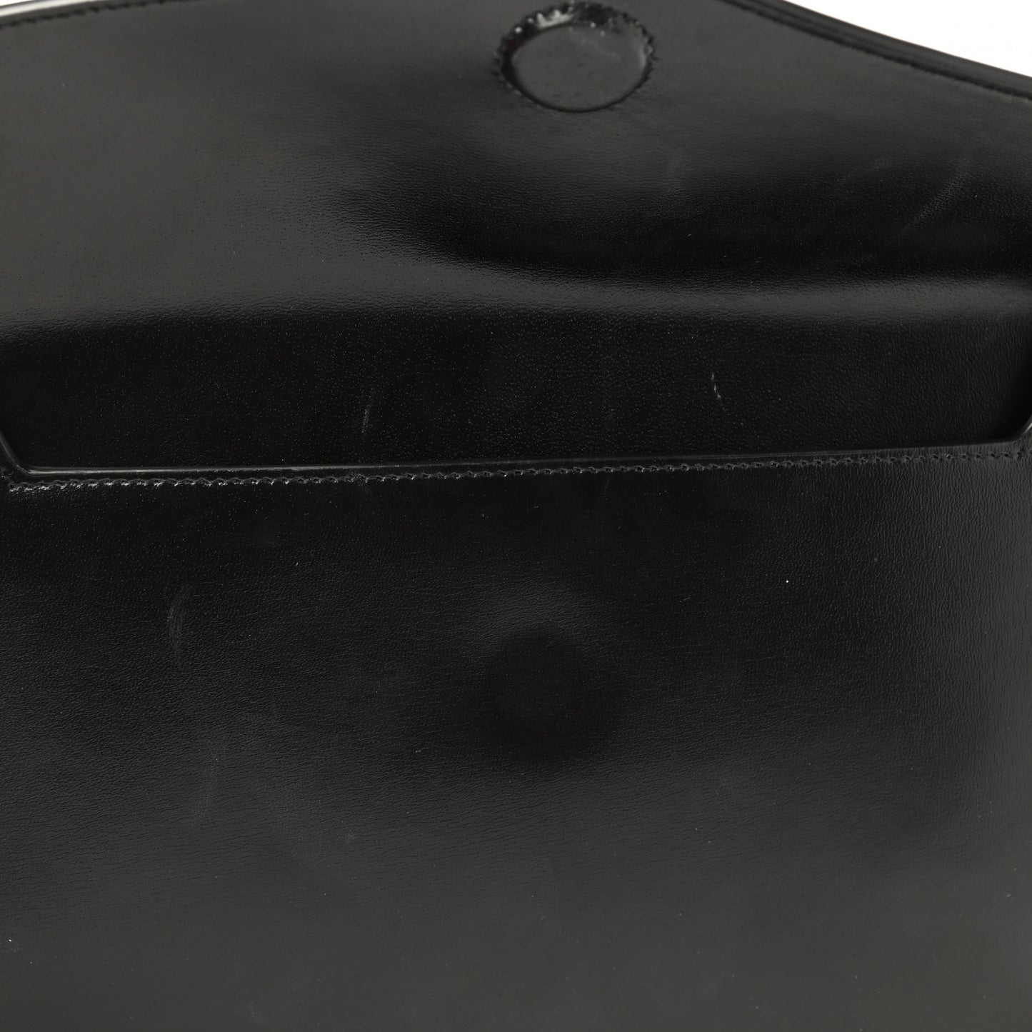 Smooth Shiny Calfskin Monogram Uptown Pouch Black