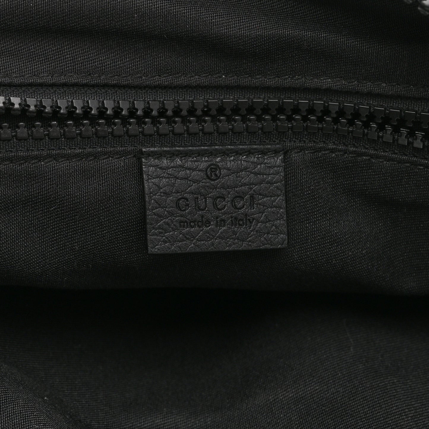 Nylon Monogram Medium Flat Messenger Bag Black