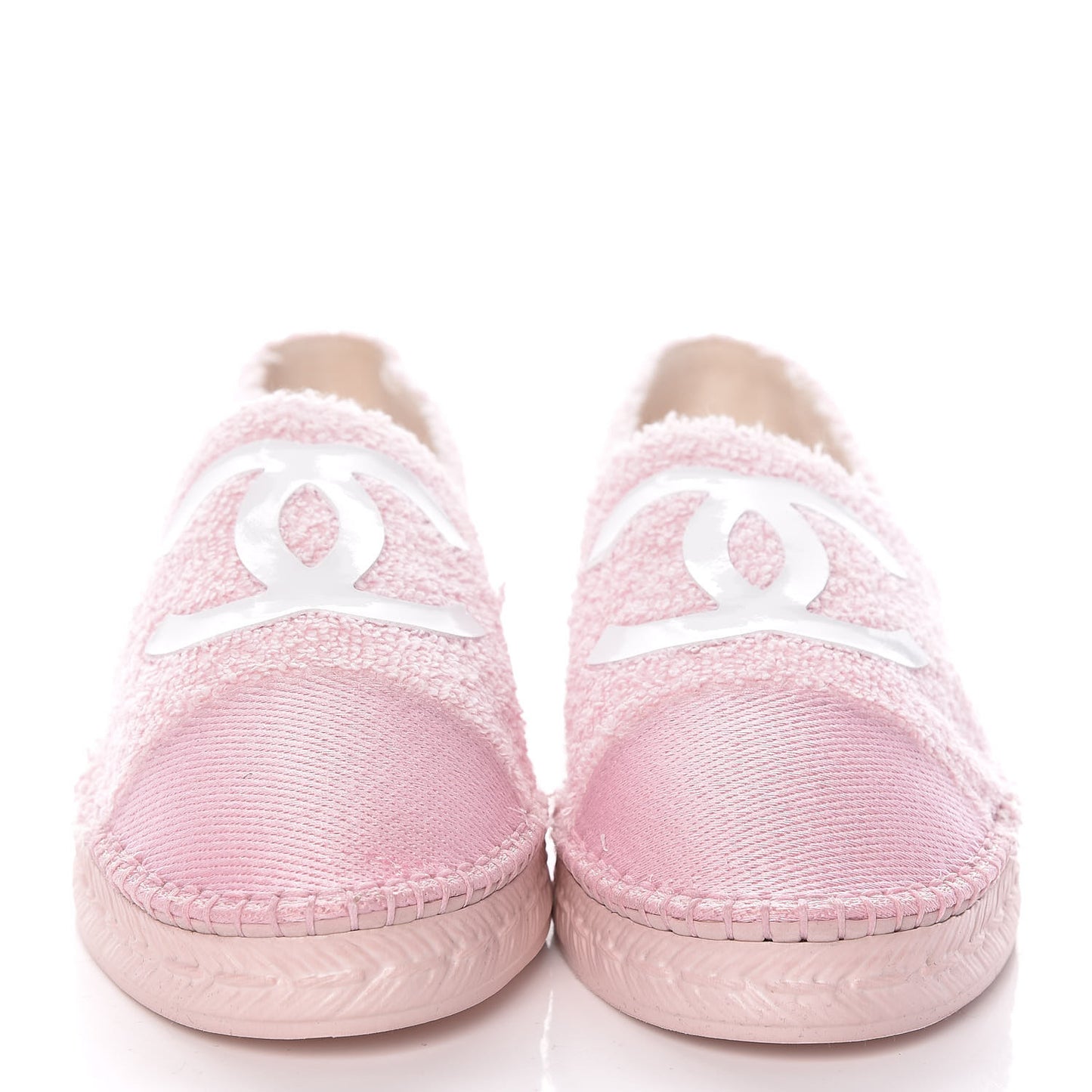Terry Grosgrain CC Espadrilles 37 Pink
