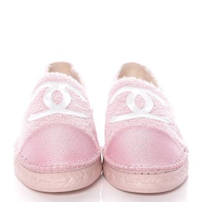 Chanel Terry Grosgrain CC Espadrilles 37 Pink 2 of 9