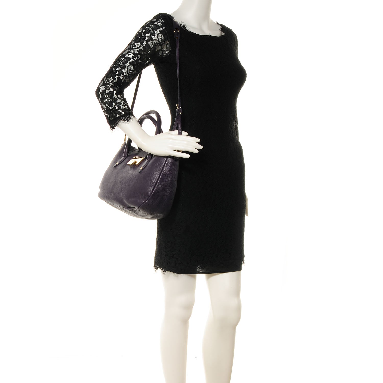 Jimmy Choo Grainy Calf Rania Deep Purple 2 of 8