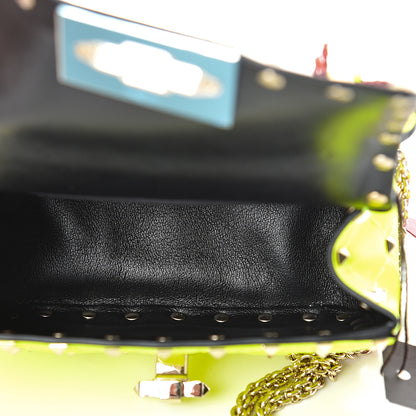 Valentino Garavani Calfskin Micro Rockstud Spike Shoulder Bag Lime 5 of 11