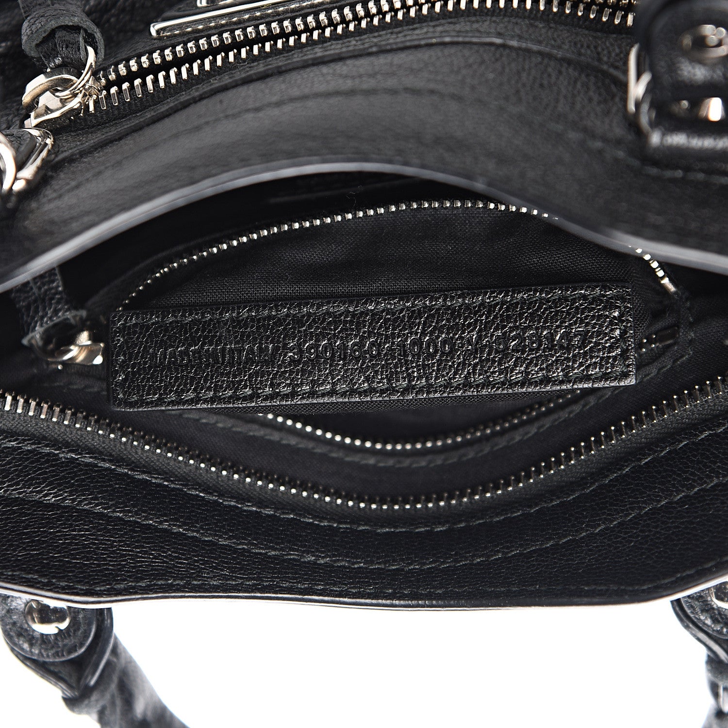 Balenciaga Chevre Silver Metallic Edge Hardware Mini City Black 6 of 9