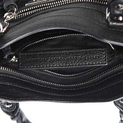Balenciaga Chevre Silver Metallic Edge Hardware Mini City Black 6 of 9