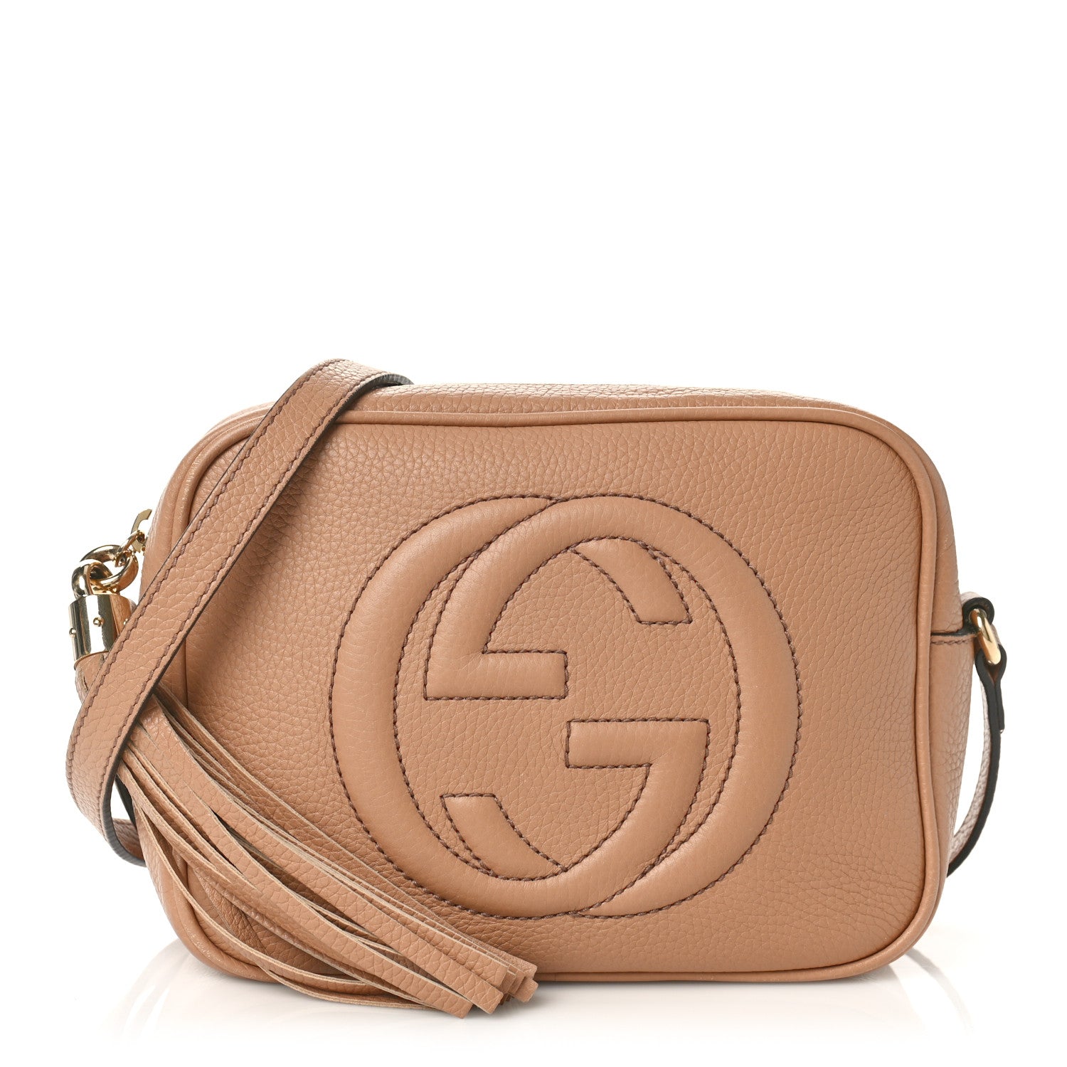 Gucci Pebbled Calfskin Small Soho Disco Bag Camelia 1 of 9