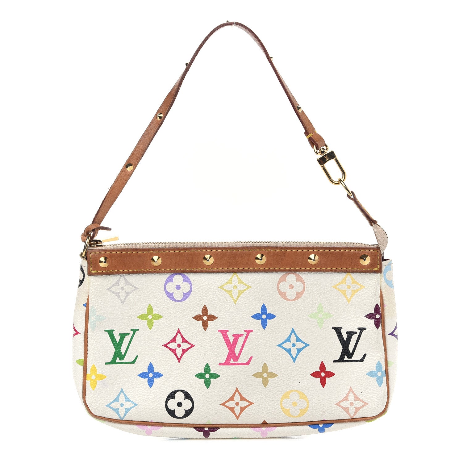 Louis Vuitton Monogram Multicolor Pochette Accessories White 1 of 10