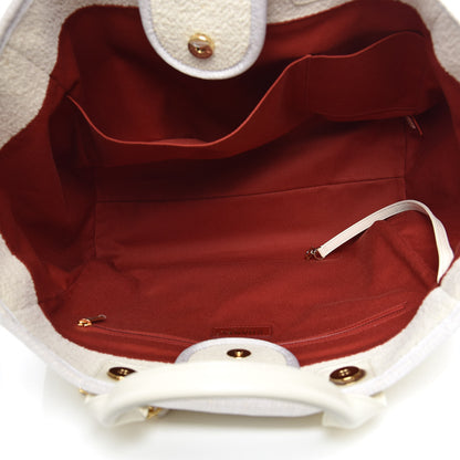 Chanel Lurex Boucle Medium Deauville Tote White 6 of 11