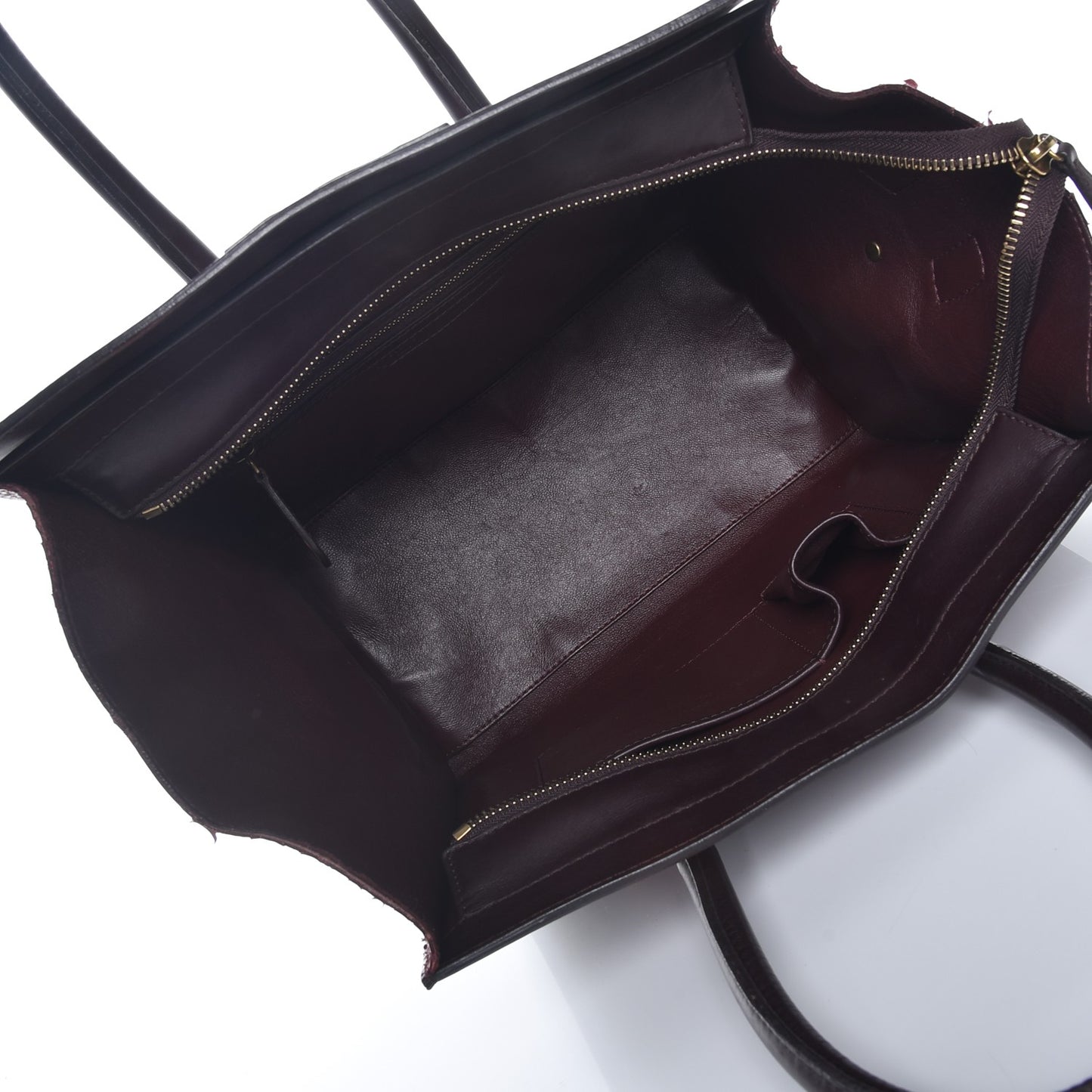 Python Smooth Calfskin Mini Luggage Burgundy