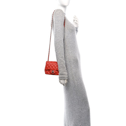 Chanel Lambskin Quilted Mini Square Flap Orange 2 of 14