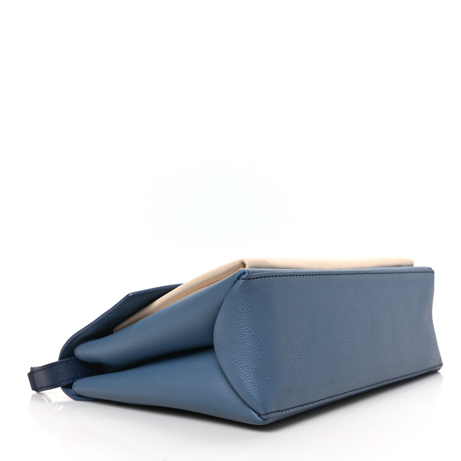 Louis Vuitton Soft Calfskin My Lockme Top Handle Blue Jean Creme 4 of 8