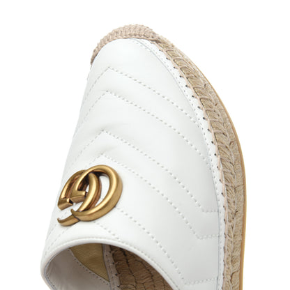 Gucci Nappa Matelasse GG Marmont Espadrille Slippers 36.5 Great White 11 of 12