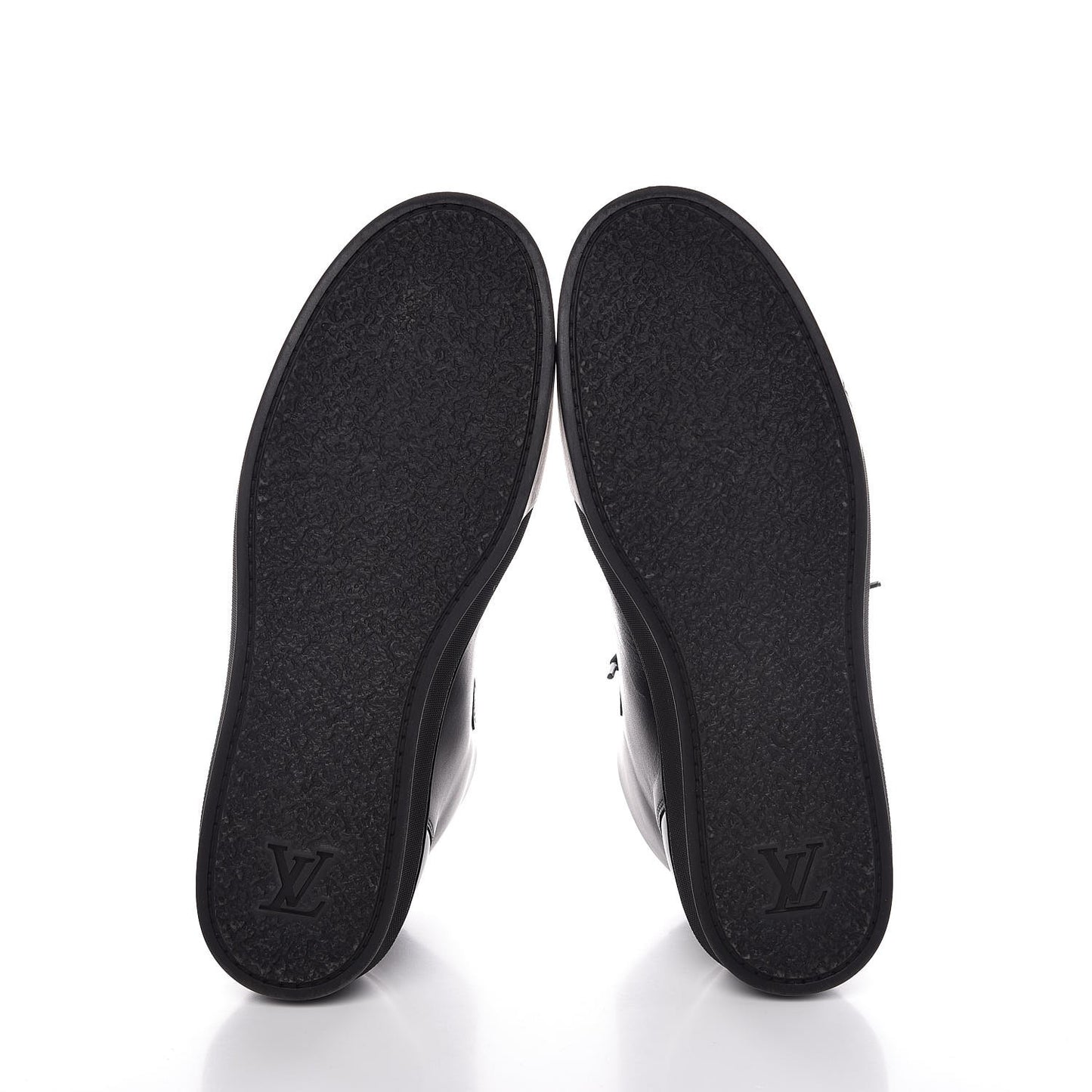 Calfskin Patent Damier Graphite Speaker Sneakers 8 Black