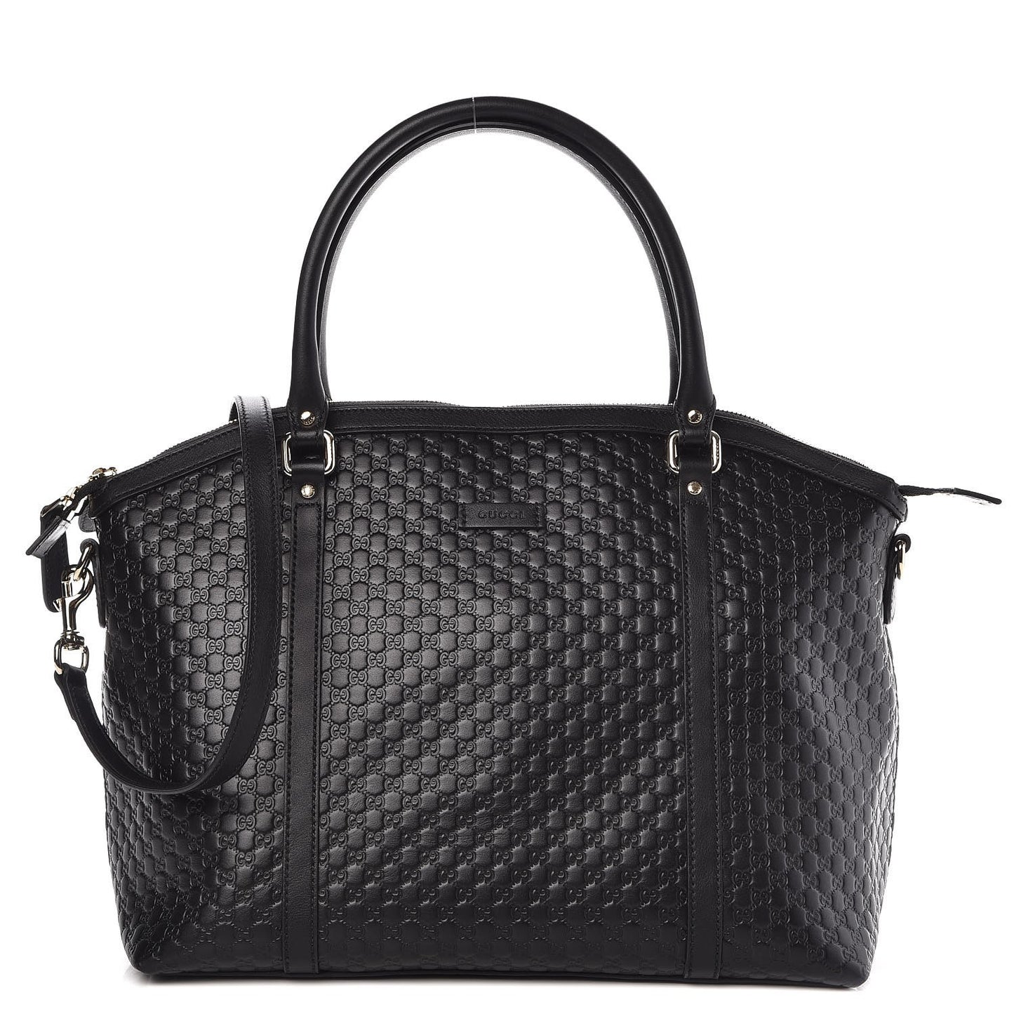 Soft Microguccissima Dome Satchel Black