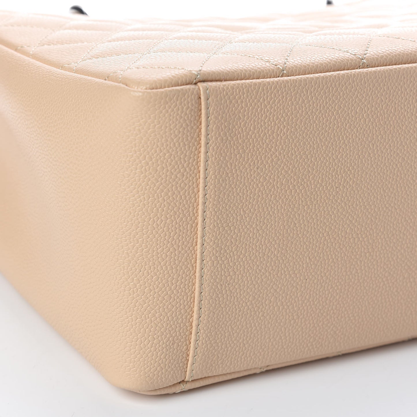 Caviar Quilted Grand Shopping Tote GST Beige Clair