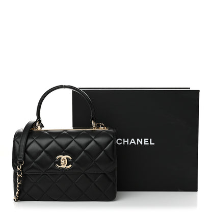 Chanel Lambskin Quilted Small Trendy CC Dual Handle Flap Bag Black 14 of 14