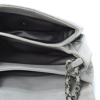 Chanel Lambskin Quilted Large 3 Flap Grey 4 of 10